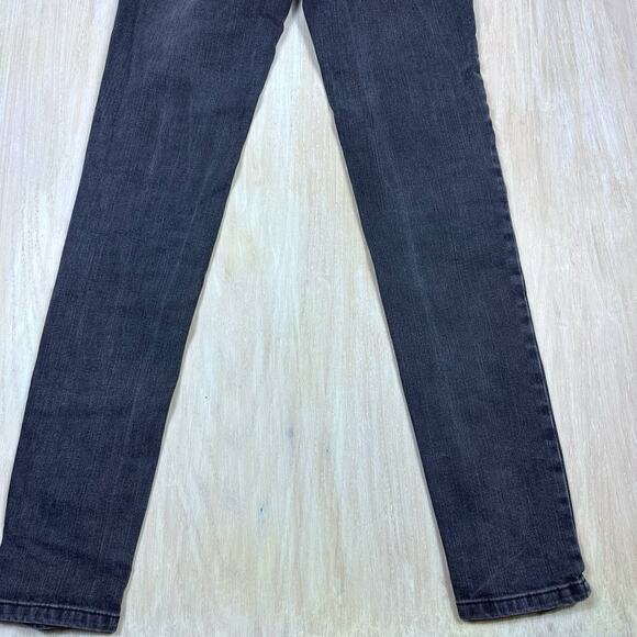 ASOS Faded Black Distressed Ripped Grunge Edgy High Rise Skinny Denim Jeans 26 - Picture 12 of 16